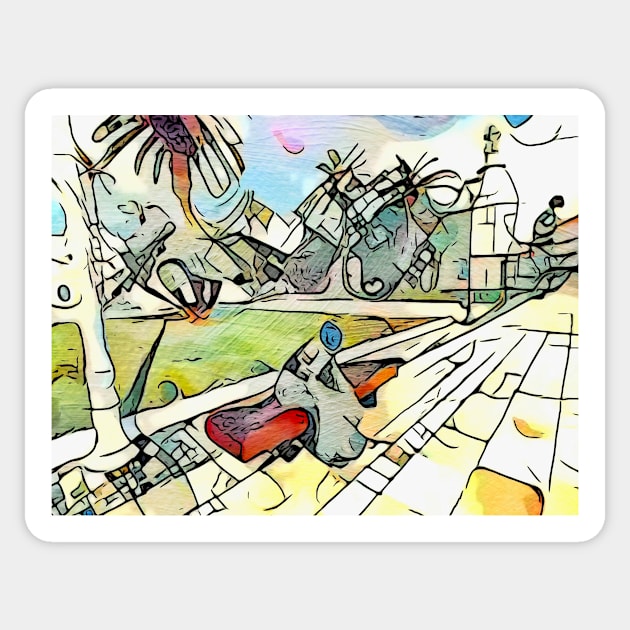 Kandinsky meets Cartagena, motif 5 Sticker by Zamart20